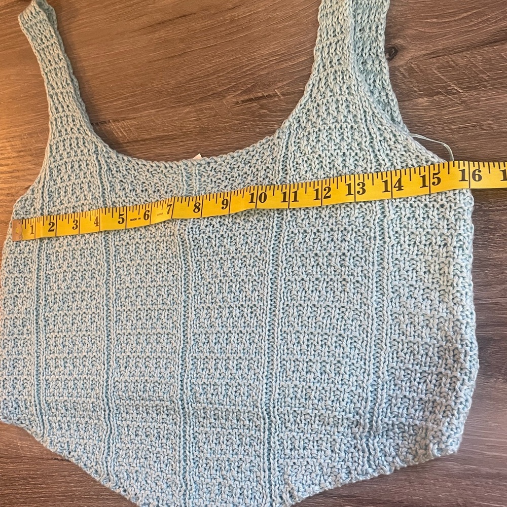 Cotton Candy, Sky Blue knit sweater, tank,light, large - Picture 5 of 7